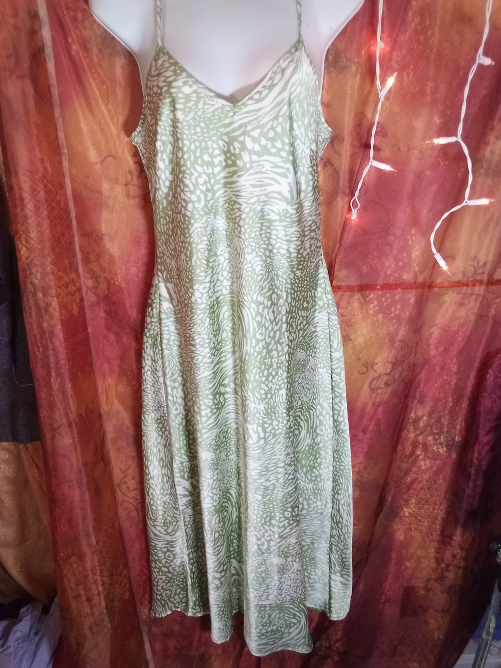 "Kiss The Sky" Mint Leopard Print Strappy-Back Midi Dress By Just The Girl